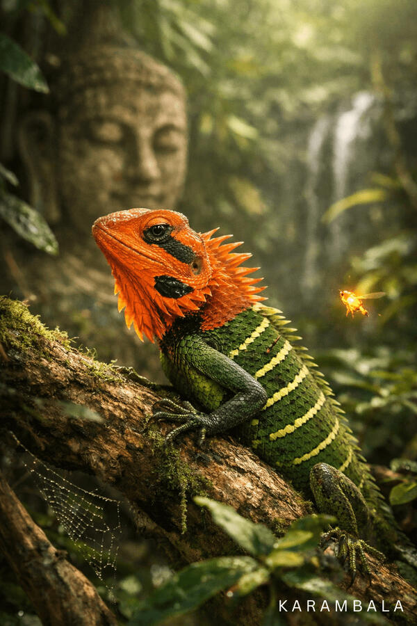 A jungle guardian surrounded by forgotten echoes. Sri Lanka reimagined through atmosphere, memory, and light.