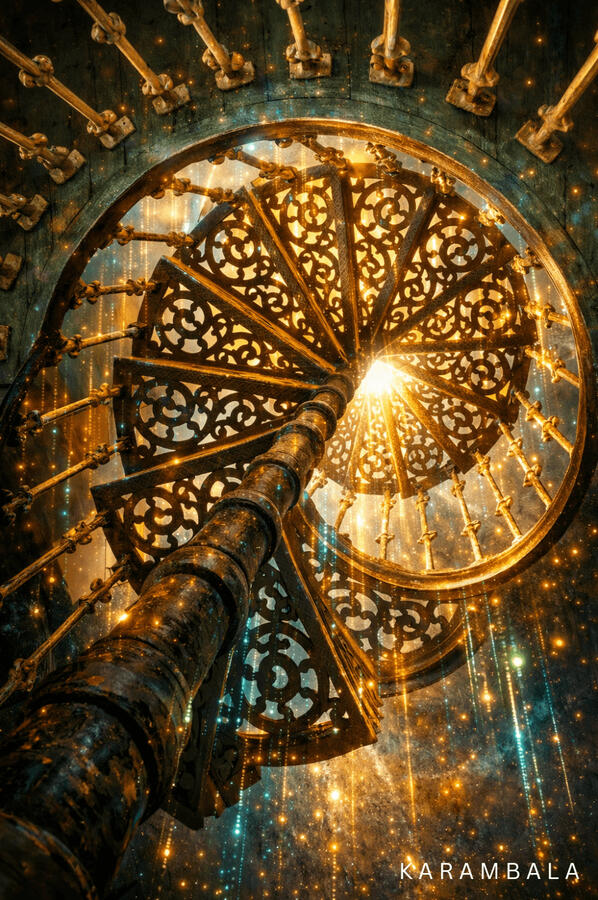A staircase that already exists - seen through different eyes. β¨I wanted to reimagine this place with light, atmosphere, and a touch of dreamlike energy.